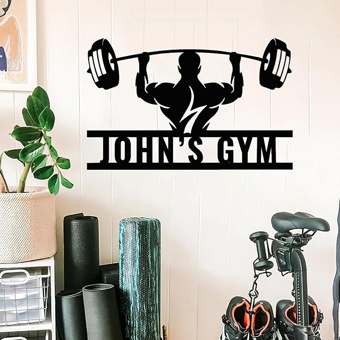 Luxury Personalized Gym Metal Sign, Custom Home Gym Decorations, Gifts for Fitness Lovers, Workout Room Decor, Gym Signs, Christmas Gifts 6