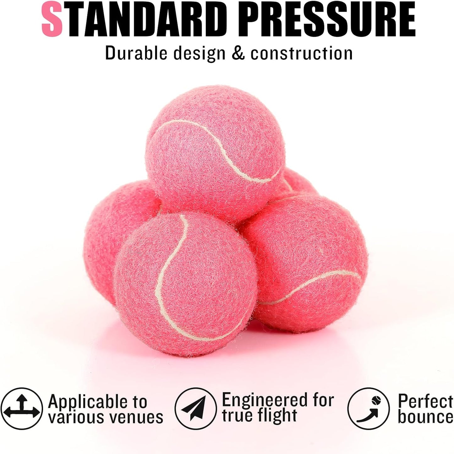 30 Pack Tennis Balls, Training Tennis Balls, Pet Dog Playing Balls, Practice Tennis Balls with Mesh Bag for Transport and Beginner Training