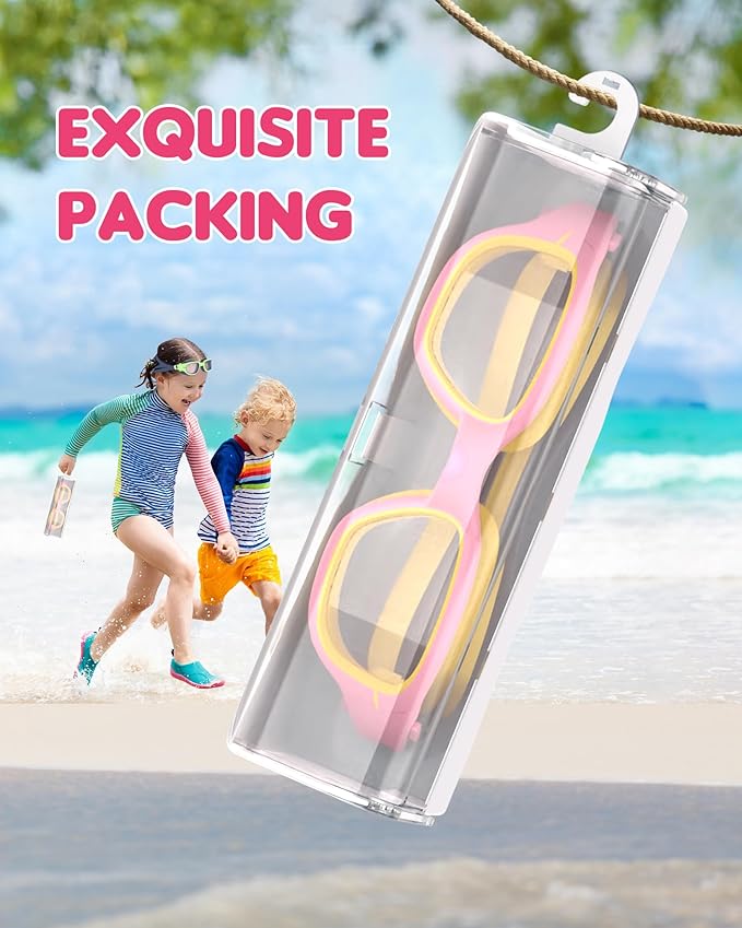 Kids Swim Goggles,Swimming Goggles for Kids 6-14, Anti-Fog UV Protection Pool Glasses for Boys Girls