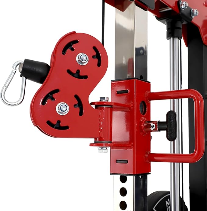 Altas Strength Smith Machine 3058G Home Gym 1000 lbs Weight Capacity 2000 lbs Cables Strength Training Power Cages Squats Presses Pulling Lunges Deadlifts Easy Assembly Included Accessories