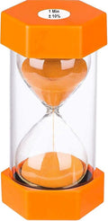 1 Minute Sand Timer SuLiao Hourglass, Unbreakable Orange Sand Watch, Reloj de arena 1 Minuto, Plastic Hour Glass Sandglass Timer for Kids, Classroom, Home, Decoration