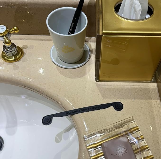 ScrapeYourTongue - #1 Daily Tongue Scraper for Oral Health. 100% Recyclable, Reusable, and Gag Proof Tongue Cleaner (1 Count (Pack of 1))