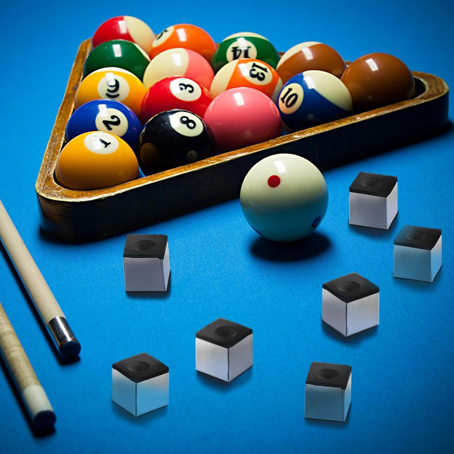 Junkin Pool Chalk Cubes Billiard Cue Pool Stick Chalk Table Accessories for Clubs Bars Home