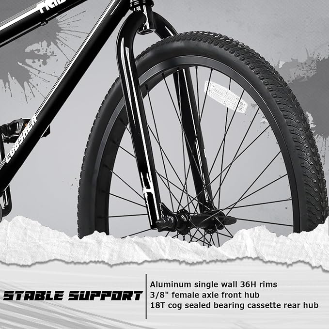 20 24 26 Inch BMX Race Bike Trident Bicycles Beginner-Level to Advanced Riders with 2 Pegs, Multiple Colors