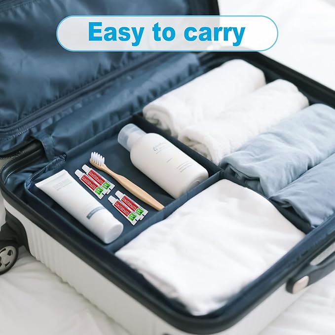 100 Tubes Travel Size Toothpaste in Bulk, Disposable Mini Mint Compact Small Pocket Size Essential Toothpaste for Vacation Hotel Shelter Homeless Nursing Home Charity Camping Single Use 0.17 oz/ 5g