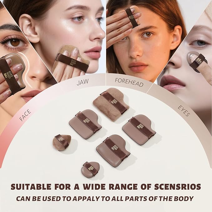 12Pcs Powder Puffs Set With 2 Cases, Makeup Powder Puff, Velour Makeup Puff, Setting Powder Puff, Reusable & Washable, Ideal For Foundation, Powder Cream, Setting, Christmas Gifts For Women