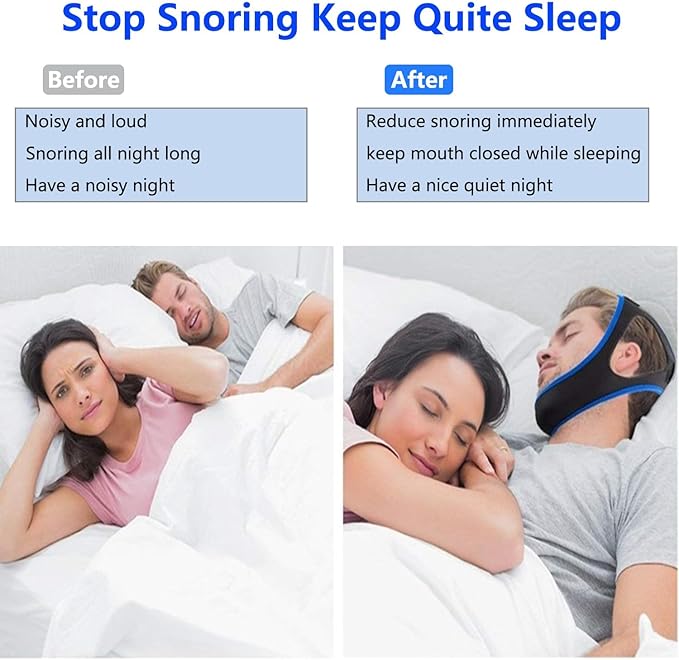 Anti Snore Chin Strap for Sleeping Stop Snoring Solution,Chin Strap for cpap Users,Cpap Chin Strap for Men and Women Breathable Snore Reducing Aids for Users to Keep Mouth Closed
