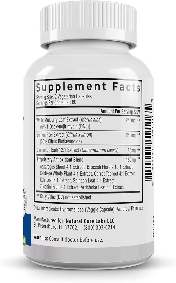 Level Off - Spike Control Supplement 120 Capsules 60 Servings Vegan, Non-GMO, Gluten Free