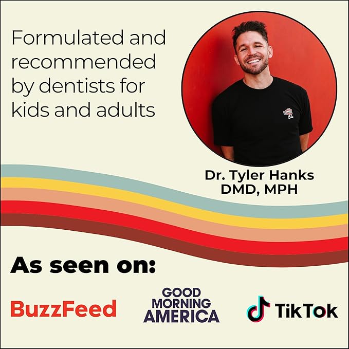 Happy Tooth Hydroxyapatite Toothpaste, Fluoride Free, Natural Whitening for Kids, Toddlers and Adults, SLS Free, Enamel Safe, Dentist Formulated with Clean Ingredients, Sweet Orange Flavor, 4oz