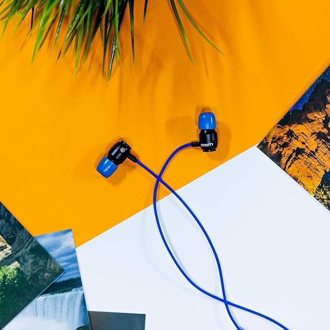 LUDOS Clamor USB C Headphones for iPhone 16 15 Pro Max Plus iPad Pro, 5 Years Warranty, USB-C Earbuds for Samsung Galaxy S24 S23 Ultra S22 S21 FE S20 A55 A54 A53, USB Type C Earphones - Blue