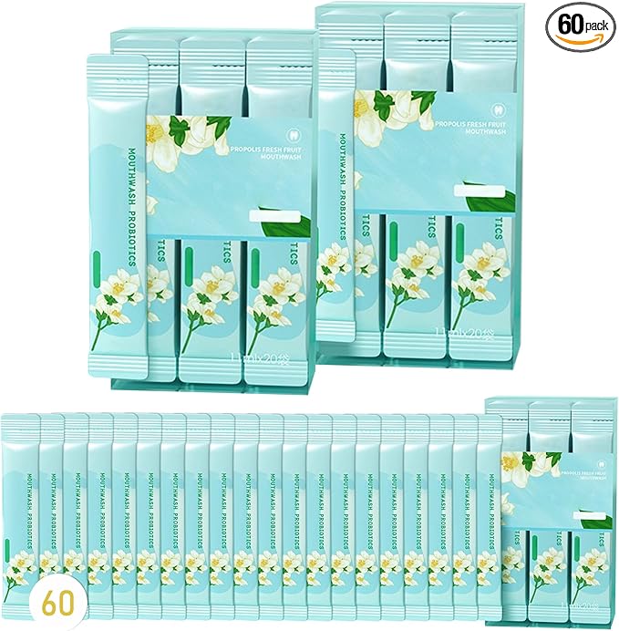 60PCS Travel Size Mouthwash,Portable Mini Mouthwash,Long-Lasting Freshness Travel Mouth Wash for Oral Care A42