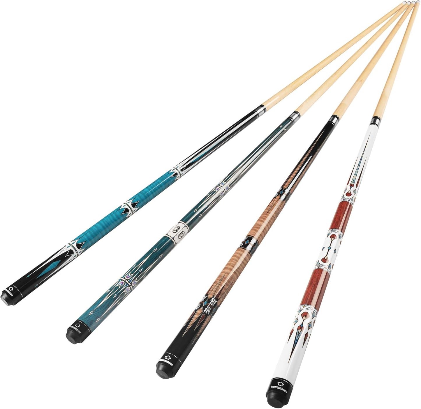 HomeSeason Pool Cue Stick 57" Billiard Cue Sticks Professional Low Deflection Pool Sticks