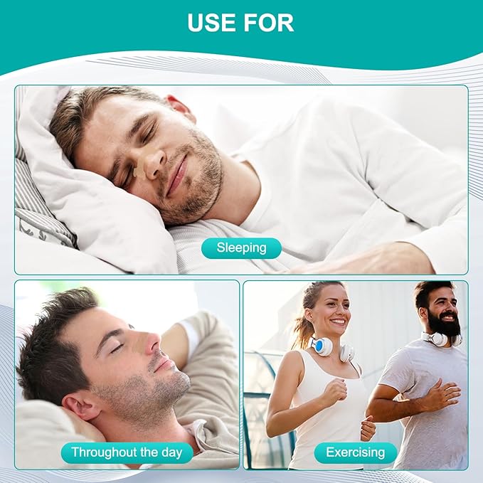 MQ 50ct Nasal Strips for Snoring Mint Scent Nose Strips for Breathing Extra Strength Snore Strips to Open Nasal Passages, Relieve Nasal Congestion