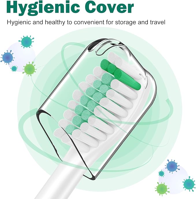 Toothbrush Heads for Philips Sonicare Replacement Brush Heads Medium Soft Dupont Bristles Electric Toothbrush Replacement Heads Fit E-Series Essence Xtreme Elite Advance and CleanCare, 6 Pack