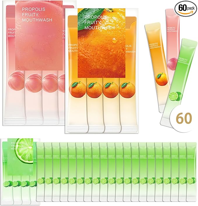 60PCS Travel Size Mouthwash,Portable Mini Mouthwash,Long-Lasting Freshness Travel Mouth Wash for Oral Care A17