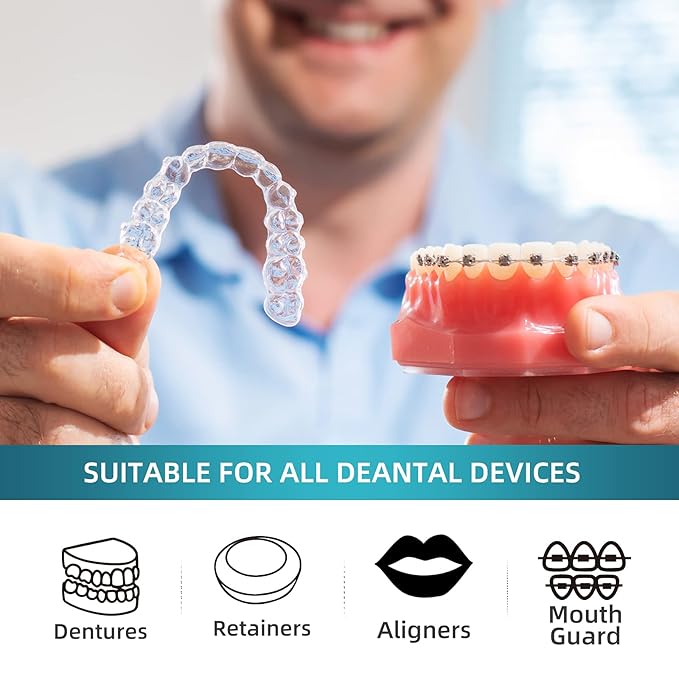 Y-Kelin Retainer Cleaner, Mouth Guard Cleaning Tablets - Remove & Clear Stains from Dental Appliances - in 3 Minutes (Mint,36 PCS)