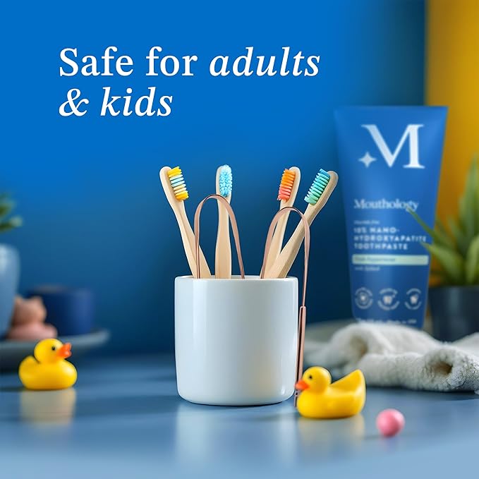 Mouthology Copper Tongue Scraper for Adults (2 Pack), Reduce Bad Breath, Metal Tongue Scraper, Tongue Cleaner, Tongue Scraper, Tongue Scrubber, Tongue Cleaner for Adults, Tongue Scraper Reusable