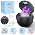 Ultrasonic Retainer Cleaner, 45kHz Retainer Cleaner Machine for Denture Cleaning Pod for Mouth Guards|Aligners|Braces|Toothbrush Heads|Jewelry, 200ML Dental Cleaning Pod with 4 Modes & Digital Timer