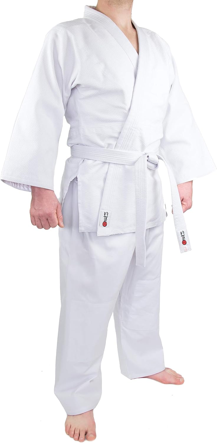 MACS Judo Single Weave Gi Kids Adults Unisex Uniform with Belt