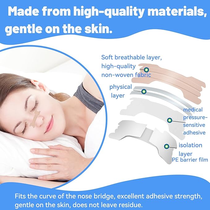 120PCS Nose Strips for Breathing,Extra Strength Nasal Strips for snoring,Suitable for Nasal Congestion & snoring (120)