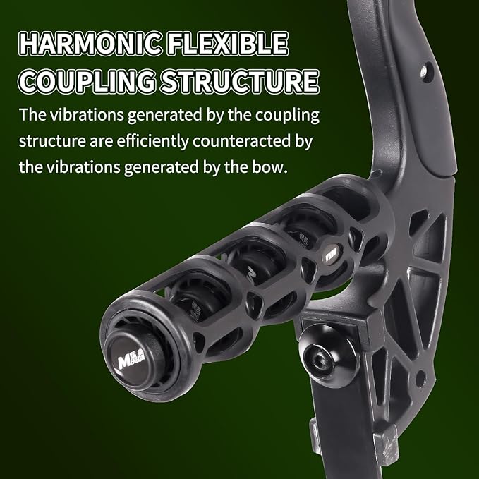Archery 6" Lightweight Bow Stabilizer - Flexible Coupling Stabilizer for Compound/Recurve Bow Reduceing Noise and Vibration, Dampeners Balance Bar for Improved Bow Balance & Stability