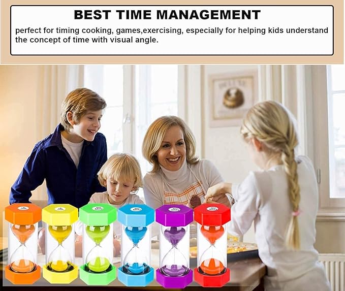 1 Minute Sand Timer SuLiao Hourglass, Red Sand Watch, Reloj de Arena 1 Minuto, Plastic Hour Glass Sandglass Timer for Kids, Classroom, Home, Decoration