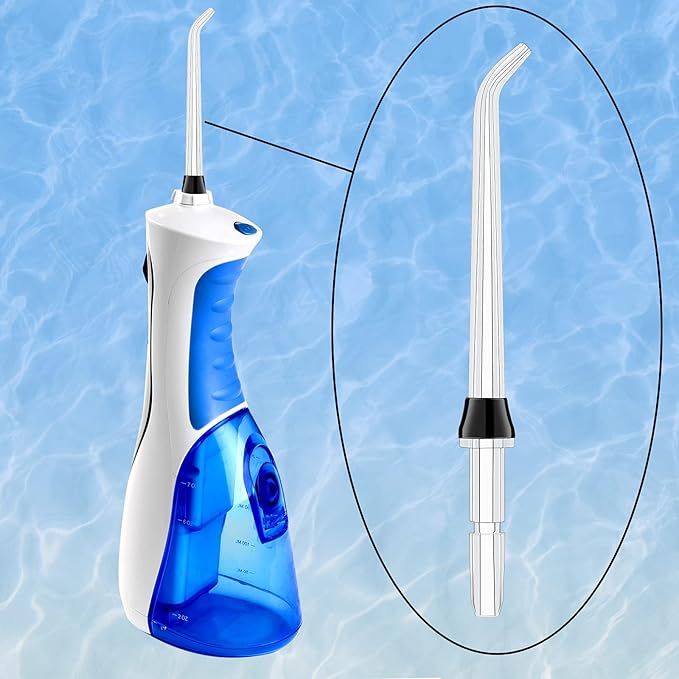 Nuanchu 8 Pieces Compatible with Waterpik Replacement Flossers Replacement Tips, Classic Jet Tips Flosser Refill Heads Replacement Heads for Water Toothpick (Classic Jet Tips)