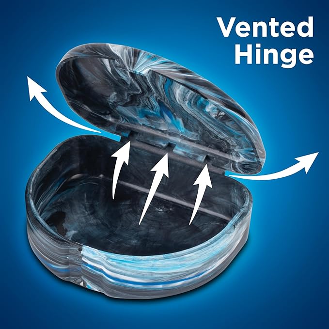 Practicon Glacier Marble Retainer Cases, Clear Aligner Case, Dental Orthodontic Retainer Boxes, Mouth Guard Holder, 6 Pack