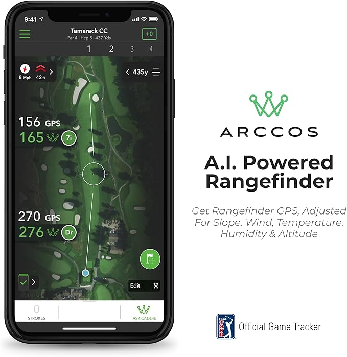 Arccos Smart Sensors: Automatic Golf Game Tracking System, A.I. Powered GPS Rangefinder & Smart Club Distances
