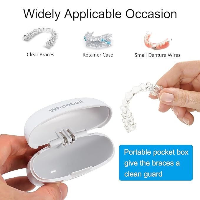 Retainer Holder, Retainer Case With Vent Holes, Mouth Guard Case for Large Space, Slim Aligner Case for travel，Inner Size 2.76, 2.76, 0.79Inch (Milky White)
