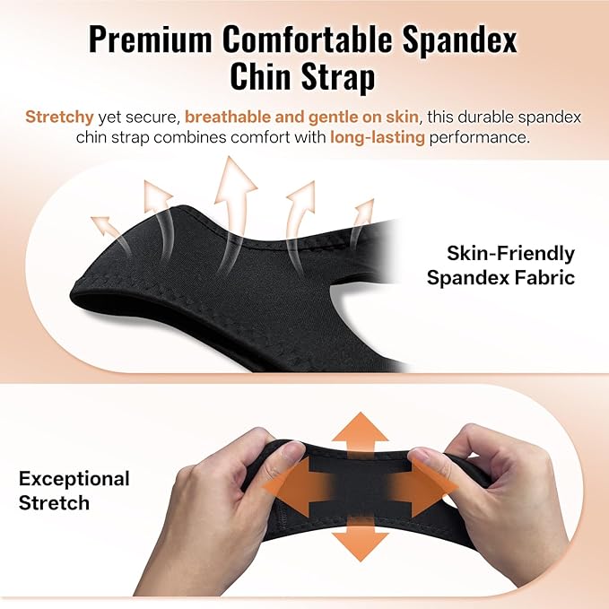 2PCS Chin Straps for Sleeping, Anti Snore Chin Strap to Keep Mouth Closed, Breathable & Ajustable for Men and Women