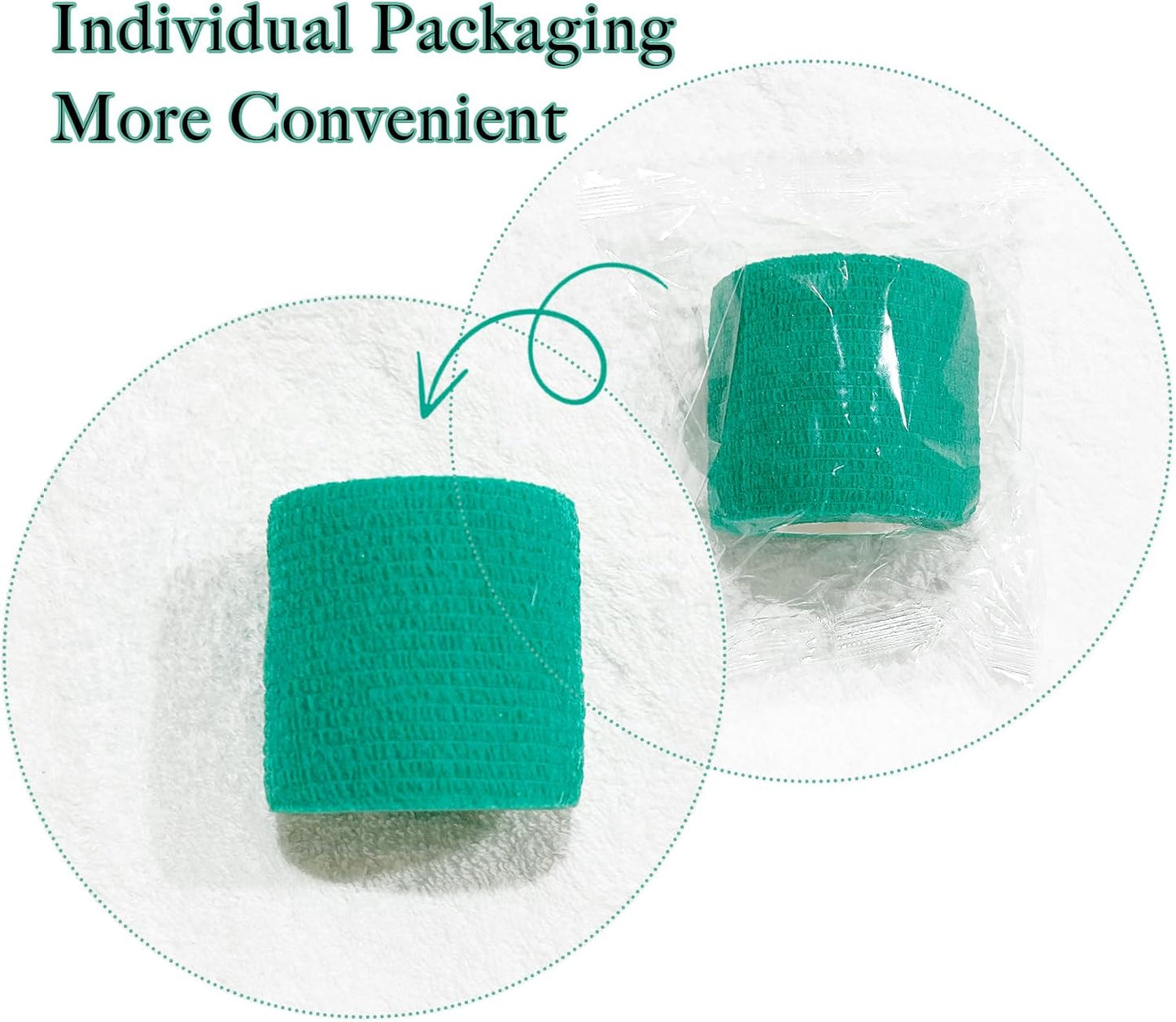 48 PCS Self Adhesive Bandage Wrap 2" X 5 Yards Elastic Cohesive Bandage Wrap Bandage Wrap Rolls Elastic Self-Adherent Tape for Stretch Athletic, Sports, Wrist, Ankle