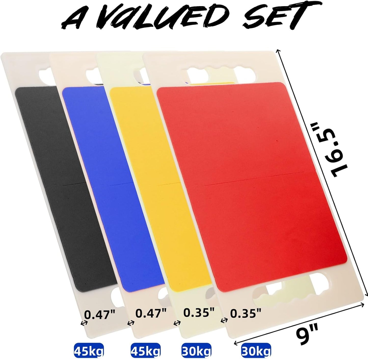 4 Pack Rebreakable Punching Board with Handles, 16.5"x9" Taekwondo Karate MMA Boards, Reusable Plastic Training Breaking Boards, Martial Arts Boxing Training Equipment for Kids Adults, 4 Levels