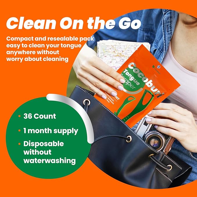 Tongue Scraper Disposable Tongue Scraper for Adults Disposable Tongue Scraper with Dental Picks Best Disposable Plastic Tongue Cleaner BPA Free Oral Care Hygiene Essential Kit 36 Counts