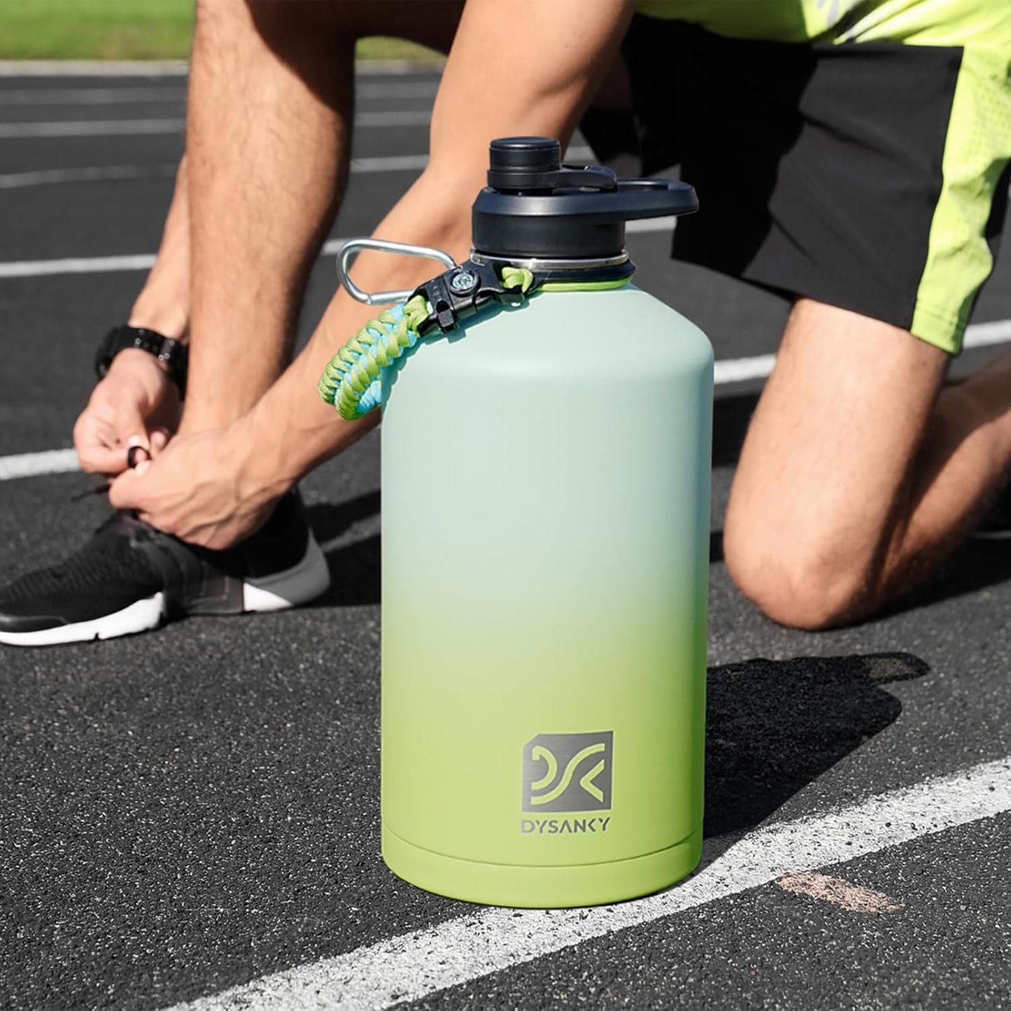 1 Gallon Water Bottle Insulated | Thickened Stainless Steel Vacuum Metal Water Jug | Portable Sports Large for Gym and Hiking with Straw, Carrier Bag, Handle Strap | BPA-Free 128 oz