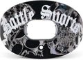 Battle Sports Oxygen Football Mouthguard - Football Mouth Guard with Strap, Superior Airflow & Better Performance, Maximum Breathability, Works with Braces (Chrome Skulls)