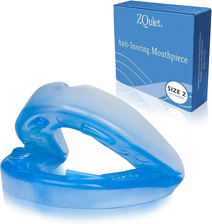ZQuiet, Anti-Snoring Mouthpiece, Comfort Size #2, Single Refill, Blue Made in USA, BPA-Free, Medical-Grade Material