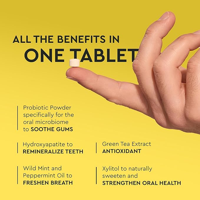 Boka Travel Size Mouthwash Tablets - Hydroxyapatite, Fluoride Free & Alcohol Free - Chewable Tablets to Freshen Breath, Kill Odor Quickly & Helps Remineralize Teeth - (90 Pcs, Citrus Mint)