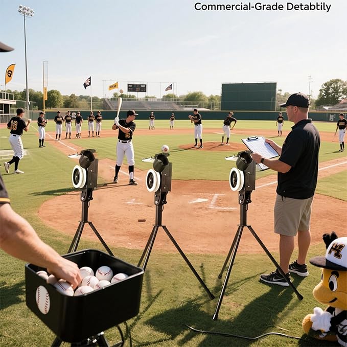 Lite 9” Baseball Pitching Machine - Adjustable Speed & Angle,45MPH Lightweight & Portable, Perfect for Hitting and Fielding Training