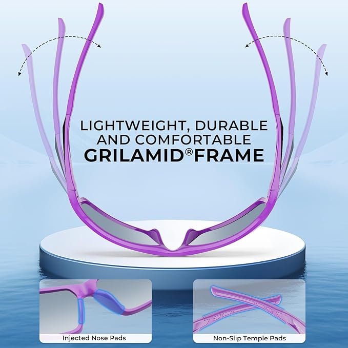 KastKing Chippewa Polarized Fishing Sunglasses, UV400 Protection Full Wrap Frame Sports Cycling Sunglasses, 1.0mm TAC Lenses