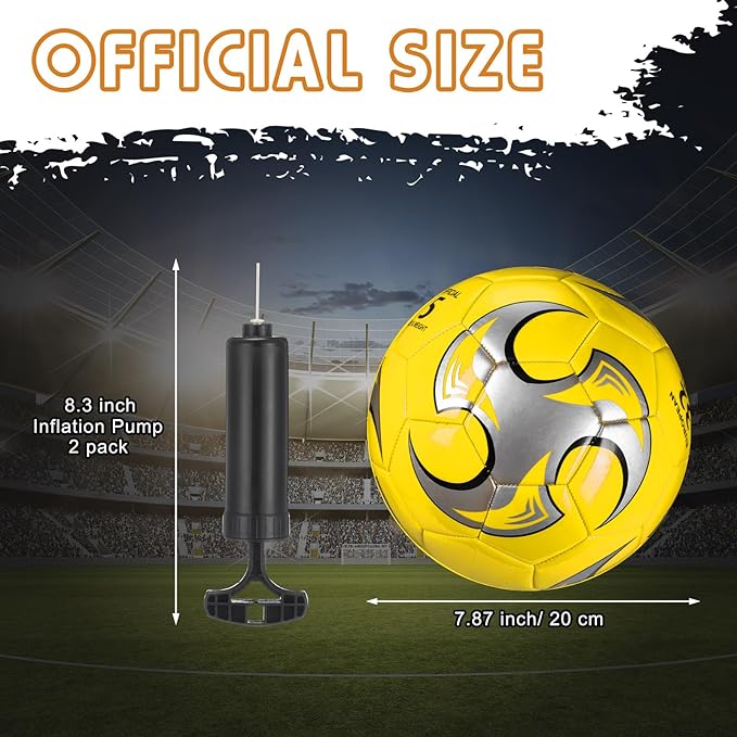 12 Pcs Soccer Balls Bulk Size 4 Soccer Balls with Pump Soft Football Outdoor Indoor for Sport Training Practice Game Gift for Youth Teen Adult