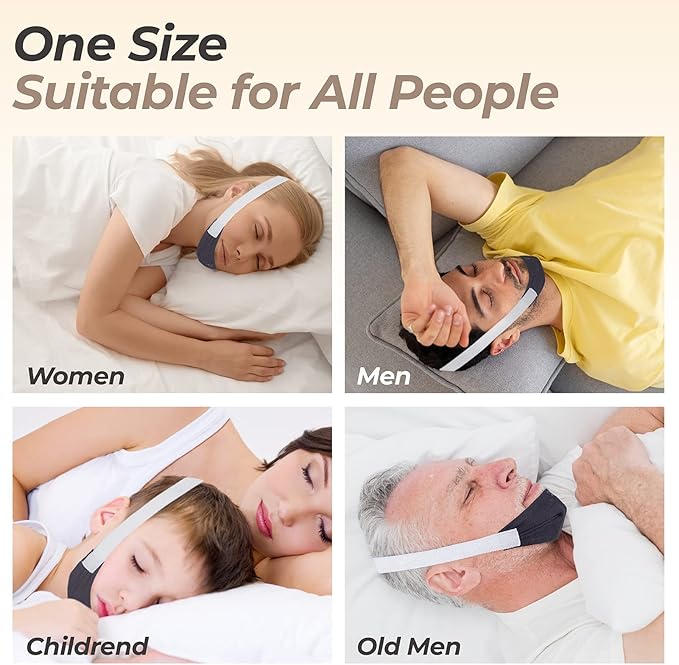 PalpitateC Upgrades Chin Strap Effective Mouth-Snoring Relief, Anti Snoring Men Women Universal, Adjustable Snoring Solution Effectively Regulate Snoring and Regulate Sleep, Chin Strap Resmed - 1 Pack