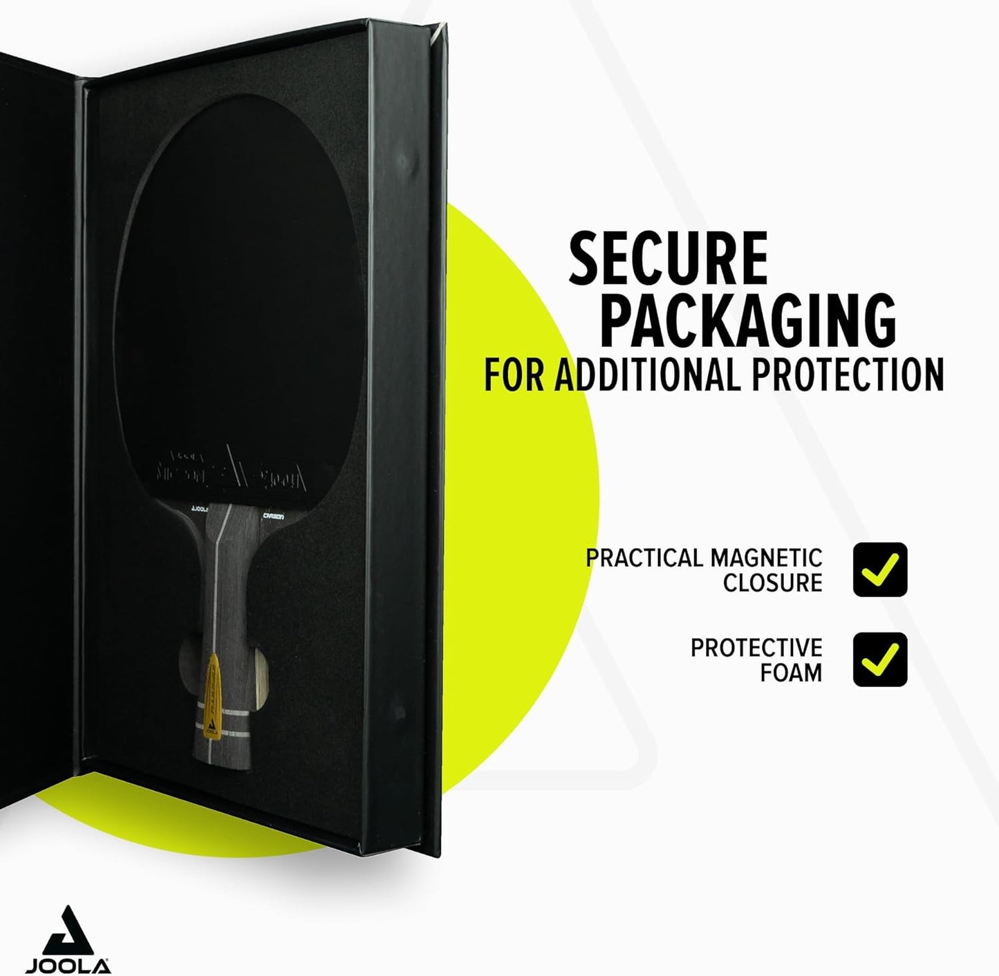 JOOLA Professional Infinity Carbon Table Tennis Bat ITTF Approved Competition Table Tennis Bat 29.5 x 18 x 3.5 cm Black