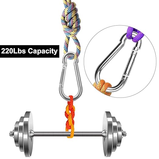 60Pack 2” Spring Snap Hooks, Galvanized Steel Small M5 Carabiner Clips Keychain, 220lb Capacity Heavy Duty Quick Link for Outdoor Camping, Swing, Fishing, Hammock, Dog Leash, Hiking