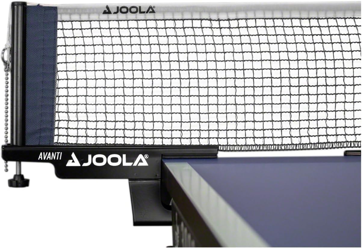 JOOLA Premium Avanti Table Tennis Net and Post Set - Portable and Easy Setup 72" Regulation Size Ping Pong Screw On Clamp Net, ‎ 72"L x 0.5"W x 6"H, White/Black
