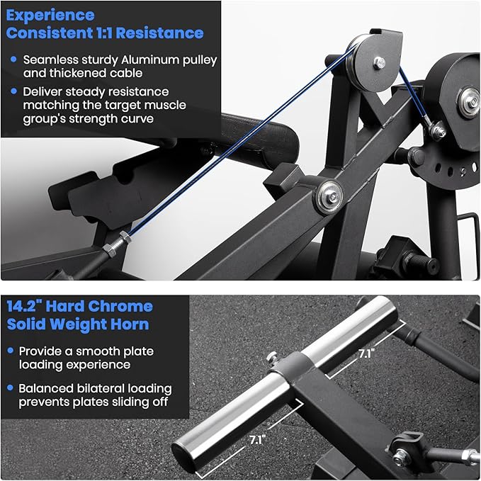LIONSCOOL Leg Extension and Curl Machine V4.0, 1100lbs Capacity Adjustable Seated Leg Extension, Lying Leg Curl Bench, Cable Operated 2” Plate Loadable Lower Body Exercise Equipment for Home Gym