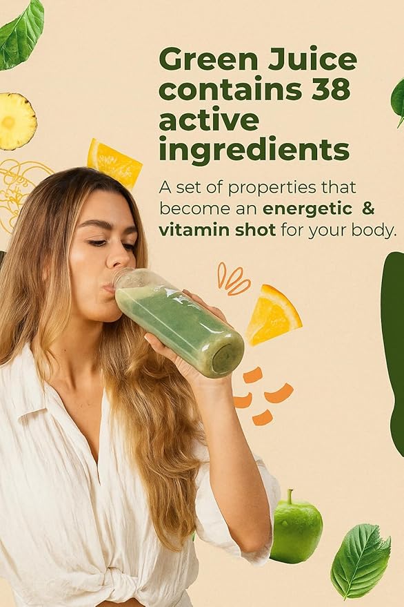 ALL NAT Super Greens Powder | Green Juice with 38 Superfoods, 11 Organic Nutrients, Amazonian Antioxidants | Gut Health, Detox & Immunity | Vegan, No Sugar – 30 Servings