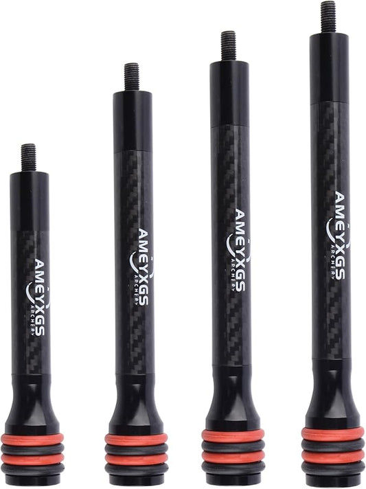 AMEYXGS 6/8/10/12 Inch Archery Bow Stabilizer Carbon Fiber Balance Bar Rod Side Rod Stabilizer Dampen Weight for Compound Bow Recurve Bow Accessory