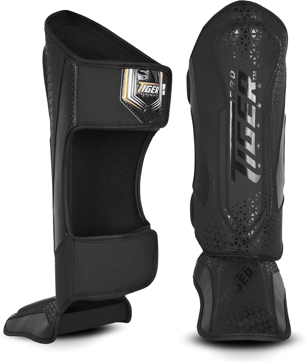 Shin Guards MMA, Muay Thai, Kickboxing, Leg Instep Protection Pads, Kicking, Sparring, Training Gear, Karate, Boxing, Taekwondo - Unisex - Black and White Colors