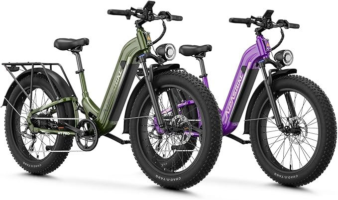 M1 Pro Electric Bike, 1800W Peak Motor Electric Bike for Adults, 48V 17.5Ah, 26'' x 4.0'' Fat Tire Electric Mountain Bike, Ebike with 85 Miles, 36MPH, 7 Speed 110Nm and Dual Suspension